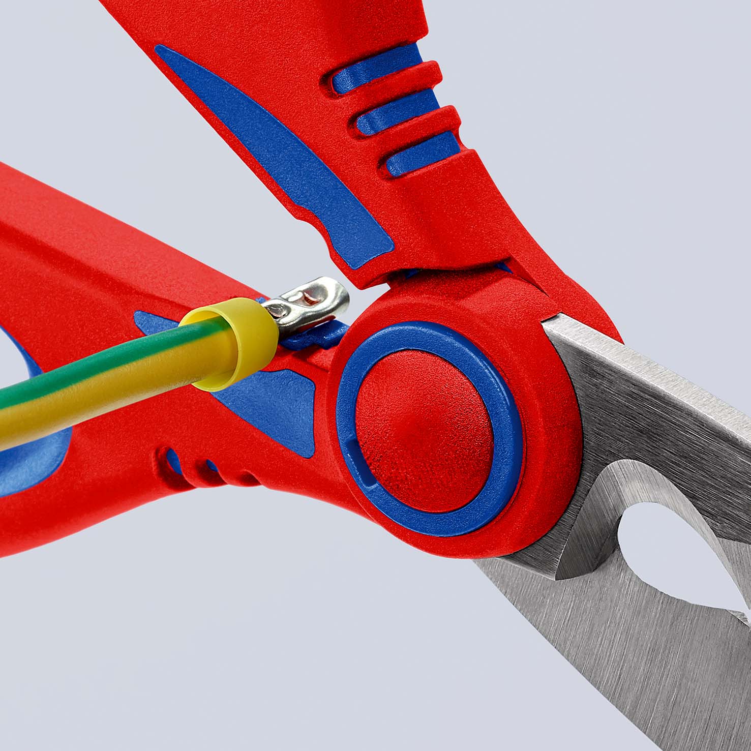 KNIPEX 95 05 155 SB Elektrikerscheren 155 mm mit Mehrkomponenten-Hüllen, glasfaserverstärkt poliert Produktbild img16 L