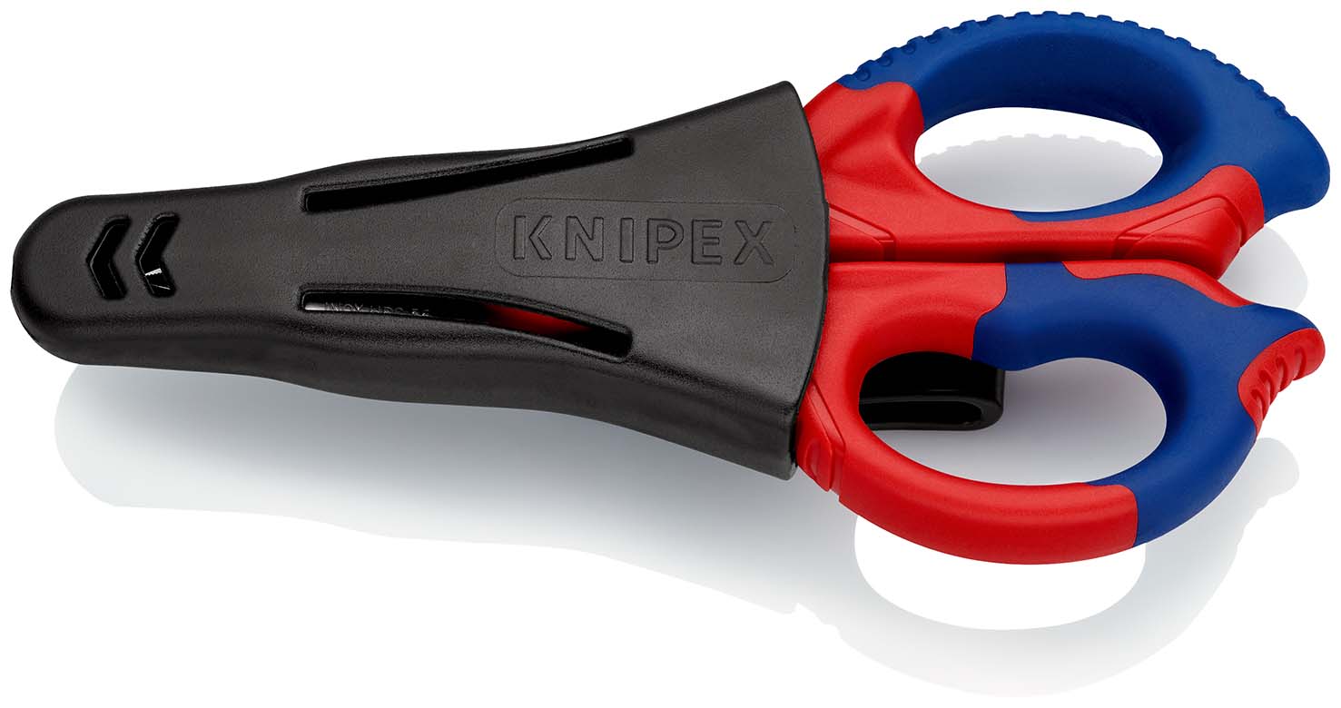 KNIPEX 95 05 155 SB Elektrikerscheren 155 mm mit Mehrkomponenten-Hüllen, glasfaserverstärkt poliert Produktbild img3 L