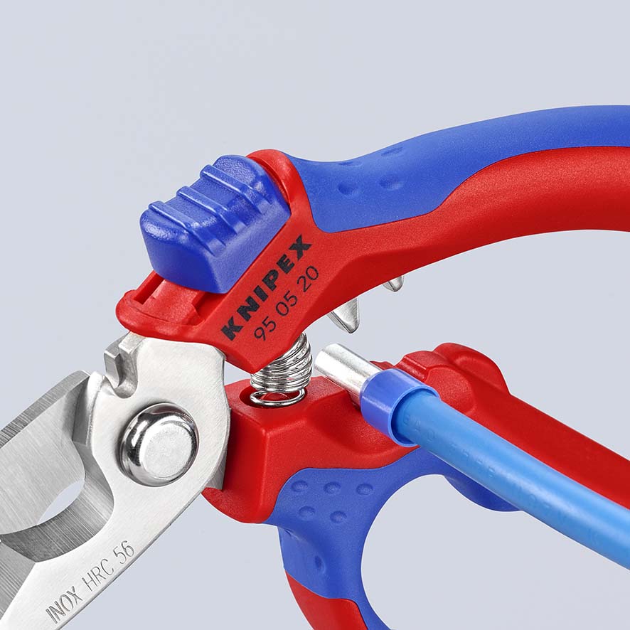 KNIPEX 95 05 155 SB Elektrikerscheren 155 mm mit Mehrkomponenten-Hüllen, glasfaserverstärkt poliert Produktbild img10 L