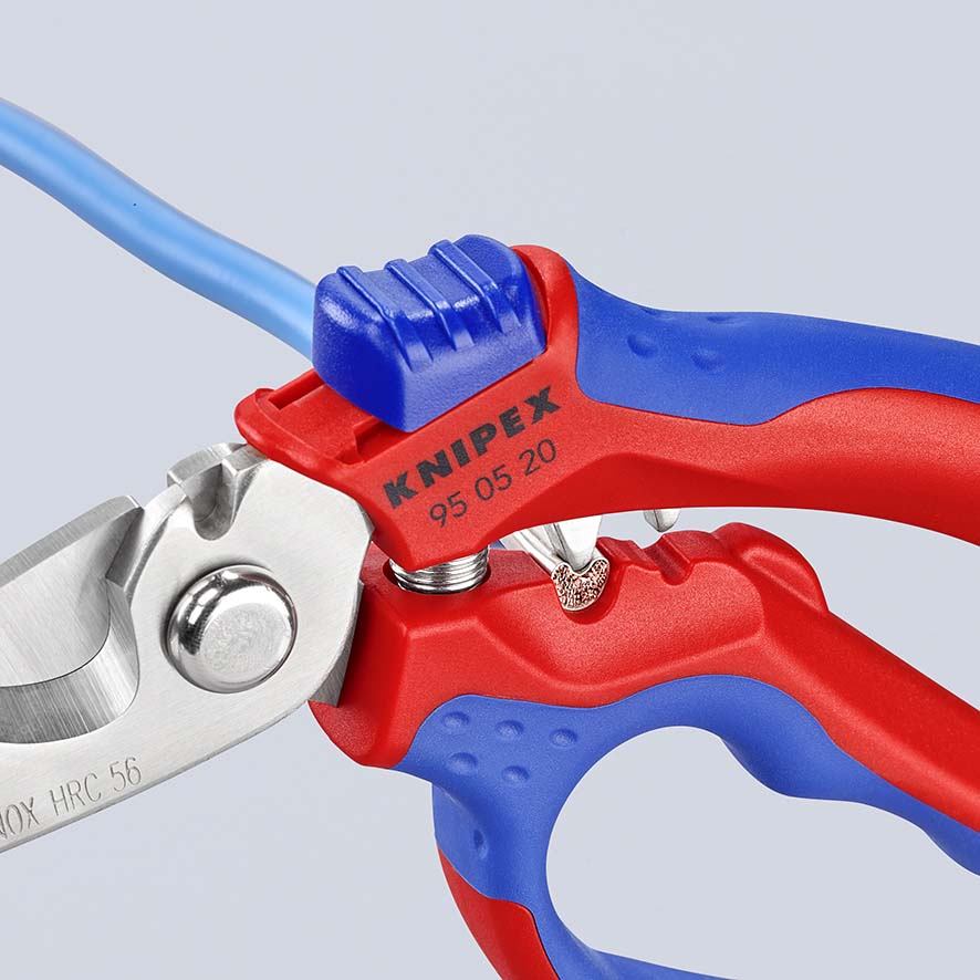 KNIPEX 95 05 155 SB Elektrikerscheren 155 mm mit Mehrkomponenten-Hüllen, glasfaserverstärkt poliert Produktbild img12 L