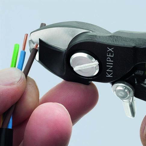 KNIPEX 95 41 165 Kabelschere 165 mm brüniert mit Kunststoff überzogen Produktbild img5 L