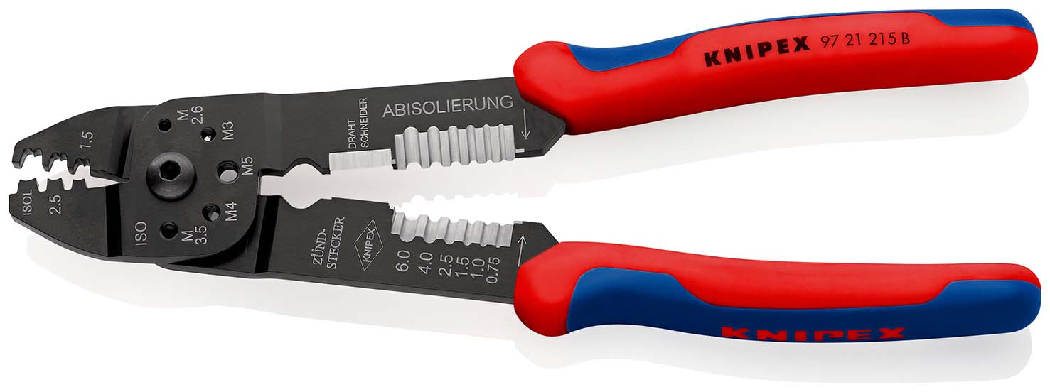 KNIPEX Crimpzange 97 21 215 B SB 0, 5-2, 5mm² 230mm Produktbild img2 L