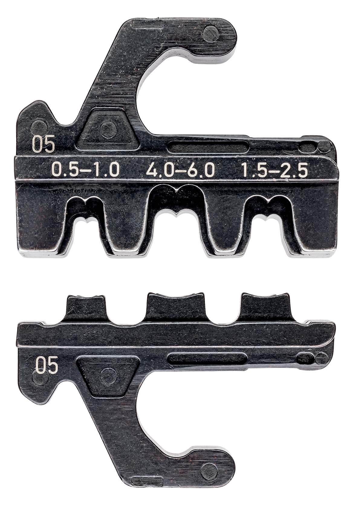 KNIPEX 97 39 05 Crimpeinsatz für unisolierte, offene Steckverbinder (4,8 + 6,3 mm Steckerbreite) Produktbild img1 L