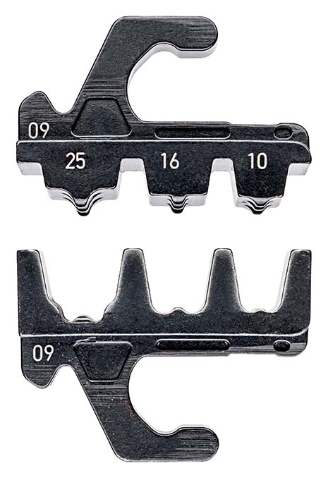 KNIPEX 97 39 09 Crimpeinsatz für isolierte + unisolierte Aderendhülsen 10 / 16 / 25 mm² Produktbild img1 L