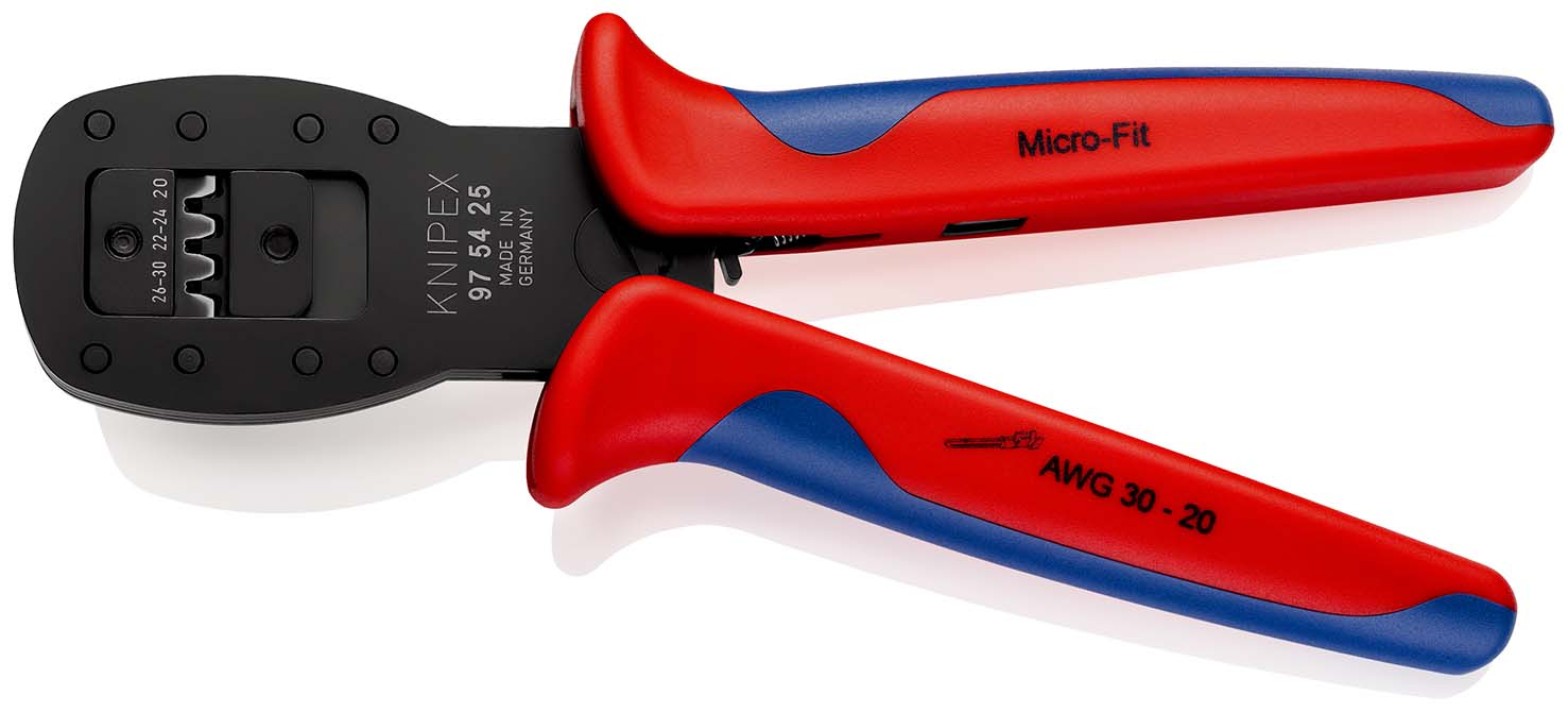 KNIPEX 97 54 25 Crimpzange für Miniaturstecker Parallelcrimp für Stecker der Serie Micro-Fit™ von Molex LLC 190 mm brüniert mit Mehrkomponenten-Hüllen Produktbild img2 L
