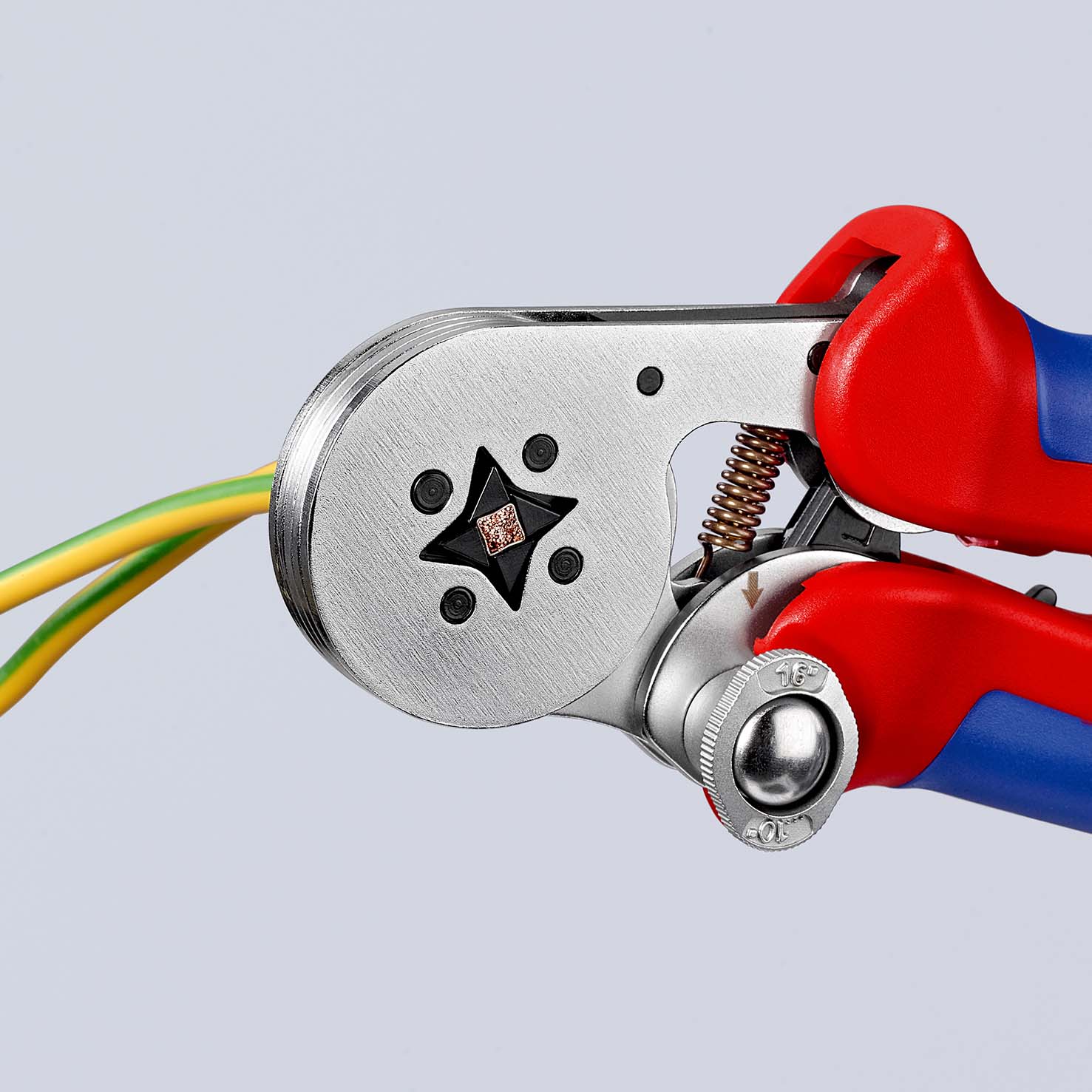 KNIPEX 97 55 04 Selbsteinstellende Crimpzange für Aderendhülsen mit Seiteneinführung 180 mm verchromt mit Mehrkomponenten-Hüllen Produktbild img8 L
