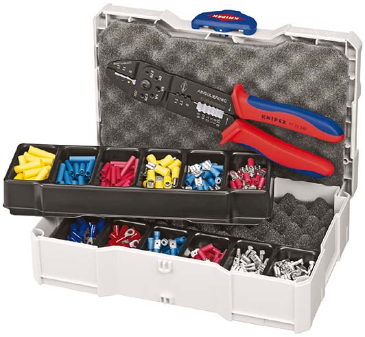 KNIPEX 97 90 25 Crimp-Sortiment für Kabelverbinder 13-teilig 265 mm Produktbild img2 L