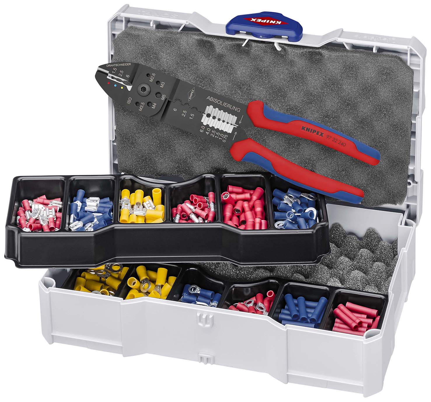 KNIPEX 97 90 26 Crimp-Sortiment für Kabelverbinder 13-teilig 265 mm Produktbild img1 L