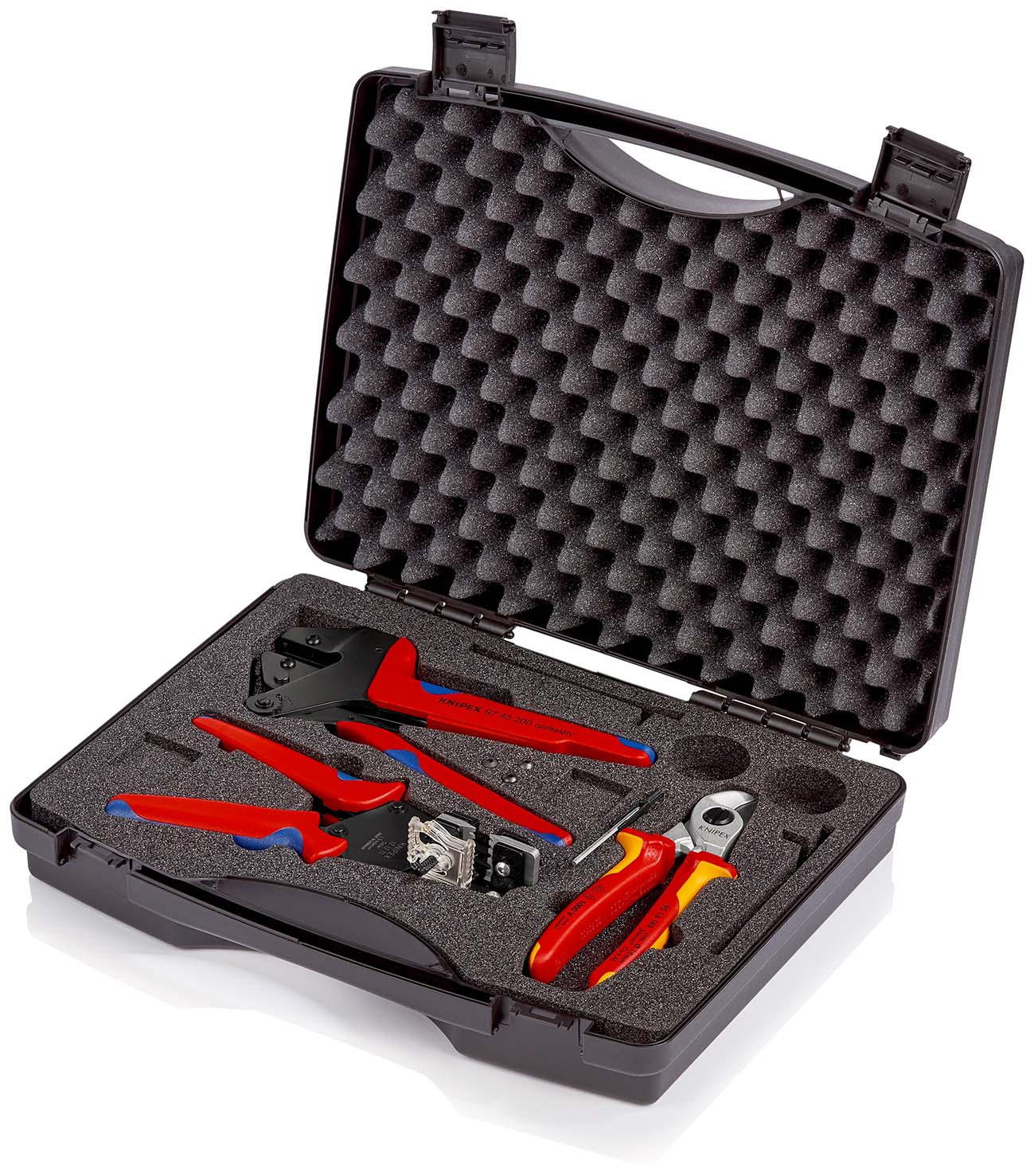 KNIPEX 97 91 01 Werkzeugkoffer für Photovoltaik 1 x 12 12 11, 1 x 95 16 165, 1 x 97 43 200 A Produktbild img1 L