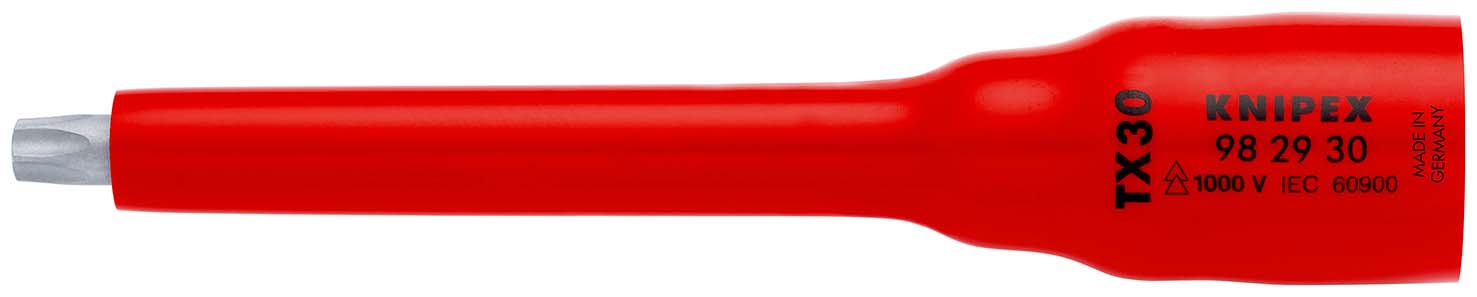 KNIPEX 98 29 30 Steckschlüsseleinsatz 3/8" für TX30 123 mm Produktbild img1 L