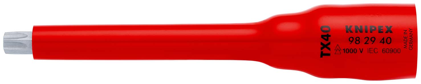 KNIPEX 98 29 40 Steckschlüsseleinsatz 3/8" für TX40 123 mm Produktbild img1 L