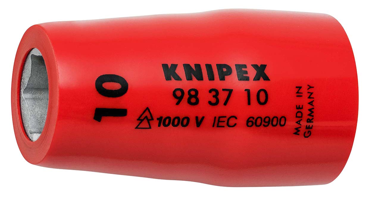 KNIPEX 98 37 10 Steckschlüsseleinsatz für Sechskantschrauben mit Innenvierkant 3/8" 42 mm Produktbild img1 L