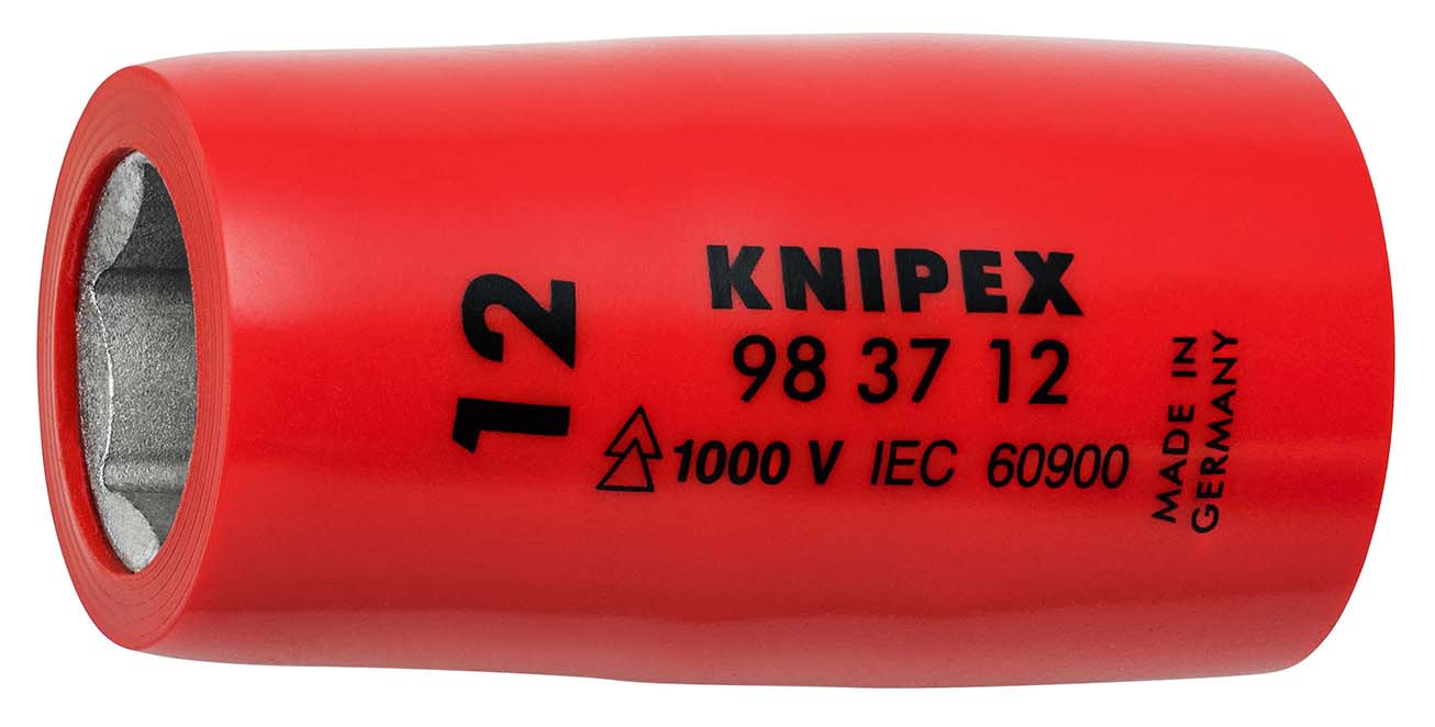 KNIPEX 98 37 12 Steckschlüsseleinsatz für Sechskantschrauben mit Innenvierkant 3/8" 44 mm Produktbild img1 L