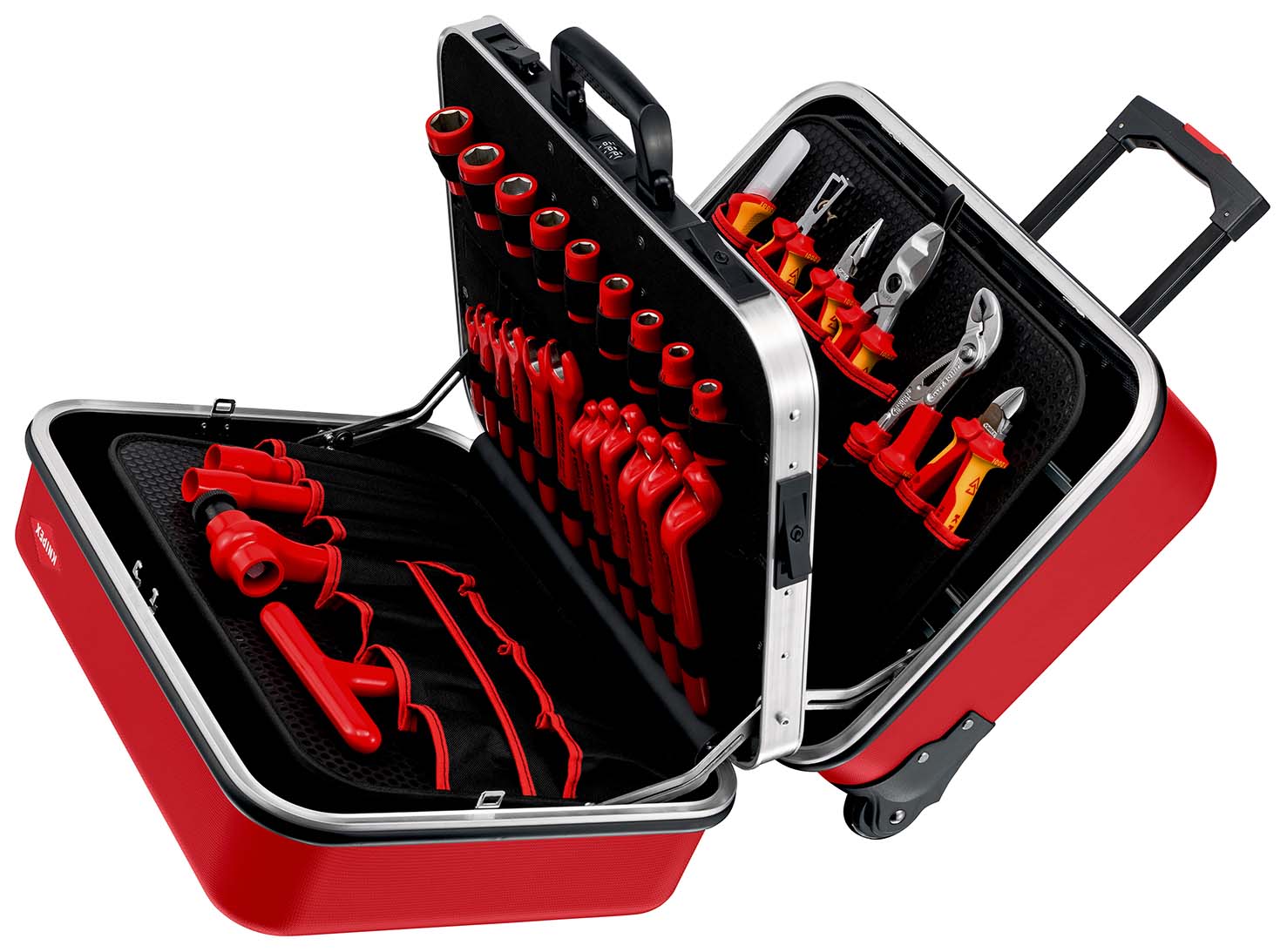 KNIPEX 98 99 11 Kompaktkoffer 17-teilig mit isolierten Werkzeugen für Arbeiten an elektrischen Anlagen Produktbild img2 L