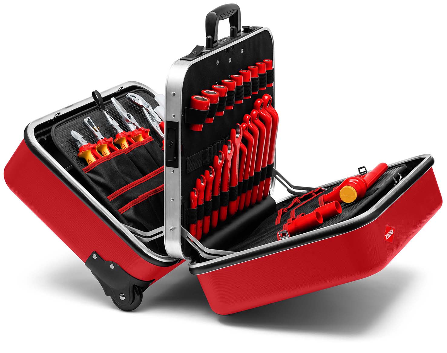 KNIPEX 98 99 11 Kompaktkoffer 17-teilig mit isolierten Werkzeugen für Arbeiten an elektrischen Anlagen Produktbild img5 L