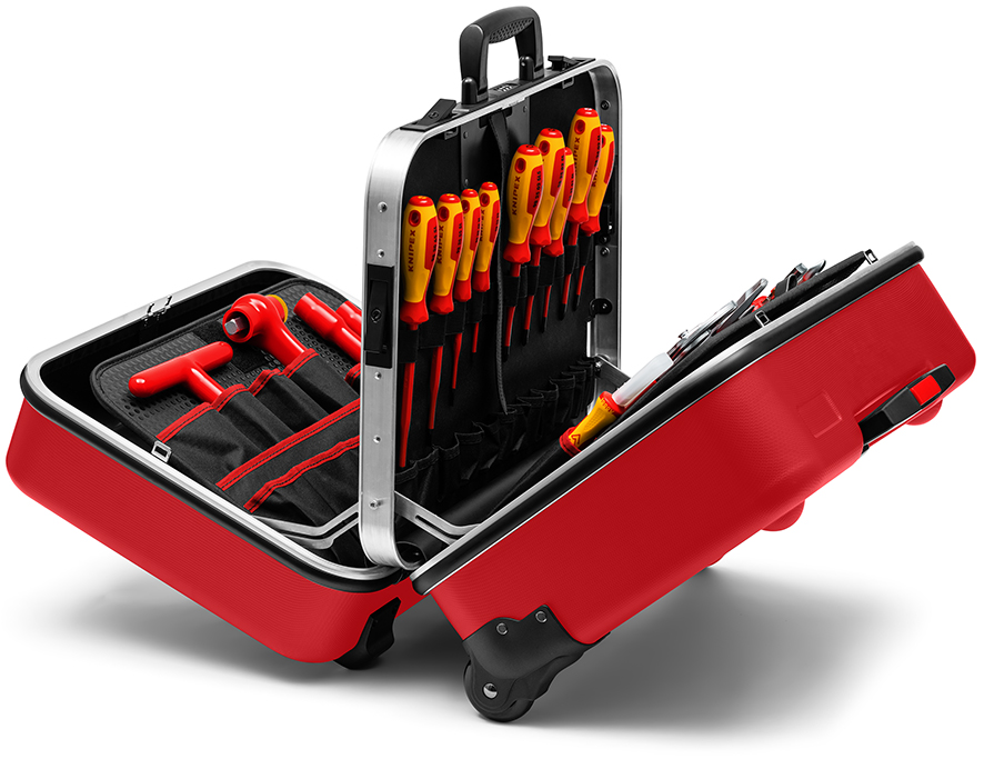 KNIPEX 98 99 11 Kompaktkoffer 17-teilig mit isolierten Werkzeugen für Arbeiten an elektrischen Anlagen Produktbild img6 L