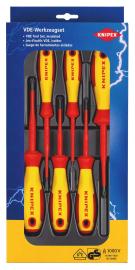 KNIPEX 00 20 12 V04 VDE Schraubendreher-Paket Schlitz / Phillips® / Pozidriv® 6-teilig Produktbild