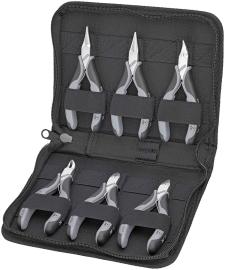 KNIPEX 00 20 17 Elektronikzangen-Set mit Werkzeugen für Arbeiten an elektronischen Bauteilen 6-teilig 220 mm Produktbild