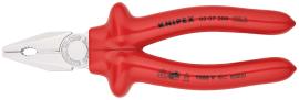 KNIPEX 03 07 200 Kombizange 200 mm verchromt tauchisoliert, VDE-geprüft Produktbild