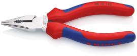 KNIPEX 08 25 145 Spitz-Kombizange 145 mm verchromt mit Mehrkomponenten-Hüllen Produktbild