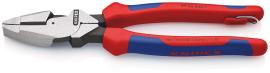 KNIPEX 09 02 240 T Kraft-Kombizange "Lineman's Pliers" mit Befestigungsöse amerikanisches Modell 240 mm schwarz atramentiert mit Mehrkomponenten-Hüllen, mit integrierter Befestigungsöse zum Anbringen einer Absturzsicherung poliert Produktbild