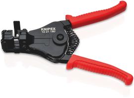 KNIPEX 12 21 180 SB Abisolierzange mit Formmessern 180 mm schwarz lackiert mit Kunststoff-Griffhüllen Produktbild