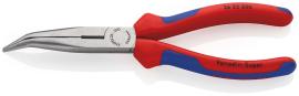 KNIPEX 26 22 200 Flachrundzange mit Schneide (Storchschnabelzange) 200 mm schwarz atramentiert mit Mehrkomponenten-Hüllen poliert Produktbild