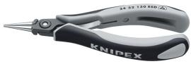 KNIPEX 34 32 130 ESD Präzisions-Elektronik-Greifzange ESD 135 mm brüniert mit Mehrkomponenten-Hüllen poliert Produktbild