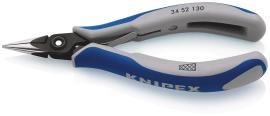 KNIPEX 34 52 130 Präzisions-Elektronik-Greifzange 130 mm brüniert mit Mehrkomponenten-Hüllen poliert Produktbild