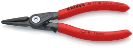 KNIPEX 48 31 J0 Präzisions-Sicherungsringzange für Innenringe in Bohrungen mit Überdehnungsschutz 140 mm grau atramentiert mit rutschhemmendem Kunststoff überzogen Produktbild