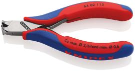 KNIPEX 64 02 115 Elektronik-Vornschneider 115 mm mit Mehrkomponenten-Hüllen spiegelpoliert Produktbild