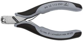 KNIPEX 64 12 115 ESD Elektronik-Vornschneider ESD 115 mm mit Mehrkomponenten-Hüllen spiegelpoliert Produktbild