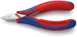 KNIPEX 77 52 115 Elektronik-Seitenschneider mit durchgestecktem Gelenk 115 mm mit Mehrkomponenten-Hüllen spiegelpoliert Produktbild