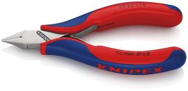 KNIPEX 77 72 115 Elektronik-Seitenschneider mit durchgestecktem Gelenk 115 mm mit Mehrkomponenten-Hüllen spiegelpoliert Produktbild