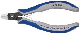 KNIPEX 79 22 125 Präzisions-Elektronik-Seitenschneider 125 mm brüniert mit Mehrkomponenten-Hüllen poliert Produktbild