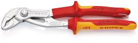 KNIPEX 87 26 250 T Cobra® VDE Hightech-Wasserpumpenzange, isoliert 250 mm verchromt isoliert mit Mehrkomponenten-Hüllen und integrierter Befestigungsöse, VDE-geprüft Produktbild