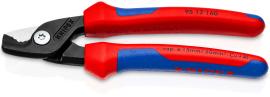 KNIPEX 95 12 160 StepCut® Kabelschere 160 mm brüniert mit Mehrkomponenten-Hüllen Produktbild