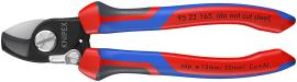 KNIPEX 95 22 165 Kabelschere mit Öffnungsfeder 180 mm brüniert mit Comfort-Griffen Produktbild