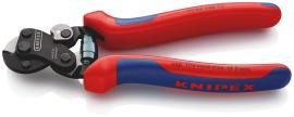 KNIPEX 95 62 160 TC Drahtseilschere für Reifencord 160 mm brüniert mit Mehrkomponenten-Hüllen brüniert Produktbild