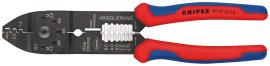 KNIPEX 97 21 215 B Crimpzange 230 mm schwarz lackiert mit Mehrkomponenten-Hüllen Produktbild