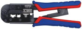 KNIPEX 97 51 10 SB Crimpzange für Westernstecker 190 mm brüniert mit Mehrkomponenten-Hüllen Produktbild