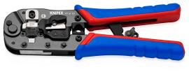 KNIPEX 97 51 13 SB Crimpzange für RJ45-Westernstecker 190 mm brüniert mit Mehrkomponenten-Hüllen Produktbild