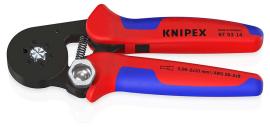 KNIPEX 97 53 14 SB Selbsteinstellende Crimpzange für Aderendhülsen mit Seiteneinführung 180 mm brüniert mit Mehrkomponenten-Hüllen Produktbild