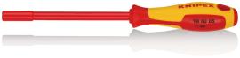 KNIPEX 98 03 05 Steckschlüssel mit Schraubendreher-Griff 232 mm brüniert isoliert mit Mehrkomponenten-Hüllen, VDE-geprüft Produktbild