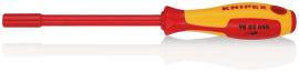 KNIPEX 98 03 055 Steckschlüssel mit Schraubendreher-Griff 232 mm brüniert isoliert mit Mehrkomponenten-Hüllen, VDE-geprüft Produktbild