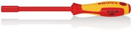 KNIPEX 98 03 06 Steckschlüssel mit Schraubendreher-Griff 232 mm brüniert isoliert mit Mehrkomponenten-Hüllen, VDE-geprüft Produktbild