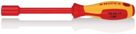 KNIPEX 98 03 11 Steckschlüssel mit Schraubendreher-Griff 237 mm brüniert isoliert mit Mehrkomponenten-Hüllen, VDE-geprüft Produktbild
