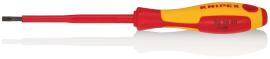 KNIPEX 98 20 40 Schraubendreher für Schlitzschrauben 202 mm brüniert isolierender Mehrkomponenten-Griff, VDE-geprüft Produktbild