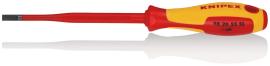 KNIPEX 98 20 55 SL Schraubendreher (Slim) für Schlitzschrauben 232 mm brüniert isolierender Mehrkomponenten-Griff, VDE-geprüft Produktbild