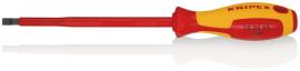 KNIPEX 98 20 65 Schraubendreher für Schlitzschrauben 262 mm brüniert isolierender Mehrkomponenten-Griff, VDE-geprüft Produktbild